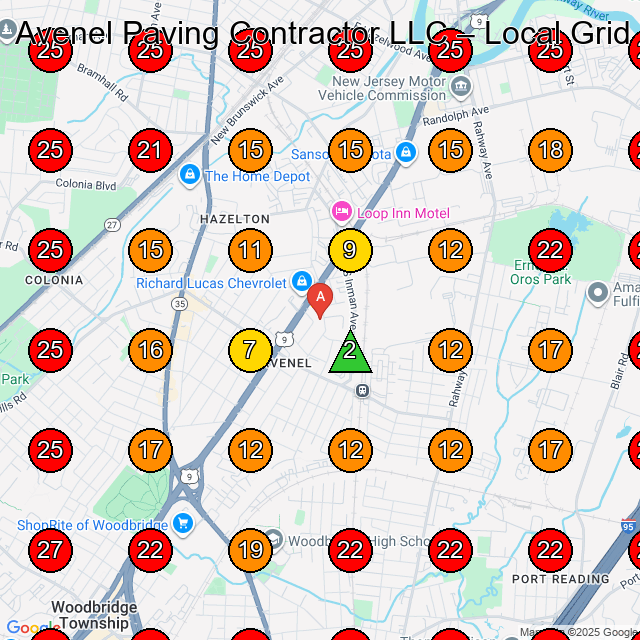 Avenel Paving Contractor LLC GeoGrid visibility map for Paving Contractor in Staten Island